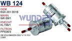 Wunder WB124 Benzin Filtresi Polo 1.2 1.4 3Bar Wk691 MRMOEM-1080915