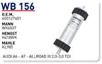 Wunder WB156 Yakıt Filtresi Audi A6-A7-Allroad III 2.0-3.0 TDI Wk6037 MRMOEM-1081122