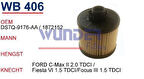 Wunder WB406 Mazot Filtresi Citroen Berlingo-C-Elysee-C3-C4-C5 1.6 HDI MRMOEM-1081415