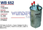 Wunder WB652 Mazot Filtresi Albea Doblo Fiorino Punto Evo Grande Punto 1.9 JTD 1.3D Multijet Wk85320 MRMOEM-1081627