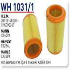 Wunder Wh1031/1 Hava Filtresi Kıa Bongo Y.M Cıft Teker-Kagıt Tipi