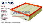 Wunder WH105 Hava Filtresi LT35 Sprinter C32338 Fn0179 MRMOEM-1082019
