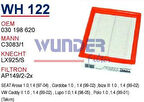 Wunder WH122 Hava Filtresi Volkswagen Polo III 1.0-1.4 99-2001 (İkili) MRMOEM-1082118