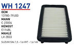 Wunder WH1247 Hava Filtresi Suzuki SX4 1.5-1.6 VVT-1.6 16V Fn5414 MRMOEM-1082271