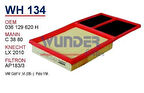 Wunder WH134 Hava Filtresi Caddy Golf V Polo C3880 Fn4747 MRMOEM-1082314