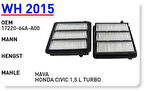 Wunder Wh2015 Hava Filtresi Cıvıc 21=> 1.5 Turbo