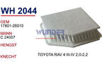 Wunder WH2044 Hava Filtresi Toyota RAV4 III-IV 2.0-2.2 MRMOEM-1082556