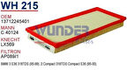 Wunder WH215 Hava Filtresi BMW 3 E36 95-318 TDS MRMOEM-1082786