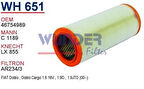 Wunder WH651 Hava Filtresi Doblo 01-1.9D 1.9 JTD C1189 Fn0080 MRMOEM-1083523