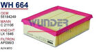 Wunder WH664 Hava Filtresi Alfa Romeo Mito 08- Opel Corsad 1.0-Corsad 1.2-Corsa 1.4-Corsa E LX1968 Süngerli 51830174