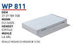 Wunder WP811 Polen Filtresi Renault Megane cc-Megane III 1.5 DCI Fp26005 MRMOEM-1084691