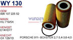 Wunder WY130 Yağ Filtresi Porsche 911-Boxster 2.7-3.4-3.6-4.0 MRMOEM-1085544