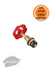 Wuvera 3/4” Stop Vana Kafası – %100 Pirinç Gövde, 25 Bar Basınç & Sızdırmaz Conta
