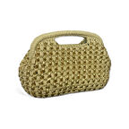 El Yapımı Rafya ve Metalik İplik Yapılı Çanta