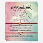 Altın Renk Kırmızı İp Kalp Arkadaş  Bilekliği - 1139