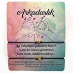 Altın Renk Siyah  İp Taç Arkadaş  Bilekliği - 1141