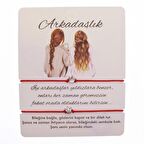 Gümüş Renk Kırmızı İp Taç Arkadaş  Bilekliği - 1605