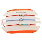 Altın Renk İp Karışık Arkadaşlık Bilekliği - 1777