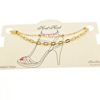 Altın Renk Top  Ve Ezme Zincir Halhal - 1915