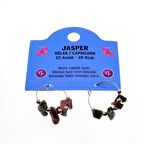 Doğaltaş Oğlak Burçu Jasper Taşı Burç Küpe - 2338