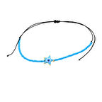 Altın Renk Turkuaz Yıldız Mineli Model Miyuki Bileklik - 2951