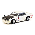 Tarmac Works 1/64 Skyline HT 2000GT-R White Koleksiyonluk Metal Model Araba