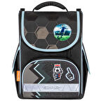 Top Desenli Siyah Okul Çantası