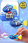 1.8 Metre Derine Dalan Suda Renk Değiştiren Yüzen Pilli Robo Alive Balık - 6.8 CM - 1 ADET - MAVİ