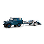 Greenlight 1/64 Hitch & Tow Series 31 - 1961 Nissan Patrol Hard Top with Utility Trailer