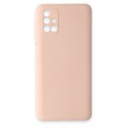 Samsung Galaxy M31s Kılıf Nano İçi Kadife Silikon - Pudra