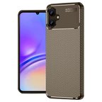 Samsung Galaxy A06 Kılıf Auto Focus Karbon Kapak - Kahverengi