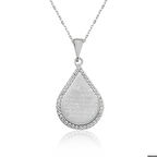 Gümüş Damla Ayetel Kürsi Kadın Kolye