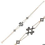 925 Ayar Gümüş Rose Dört Vavlı Bileklik