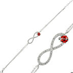 925 Ayar Gümüş Uğur Böceği Sonsuzluk Bileklik