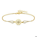 ​925 Ayar Gümüş Gold Papatya Bileklik