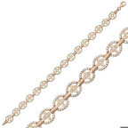 925 Ayar Gümüş Rose Yuvarlak Su Yolu Bileklik