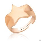 925 Ayar Gümüş Rose Yıldız Serçe Yüzük