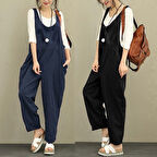 Günlük Yazlık Kalın Askılı Slopet Kadın Tulum