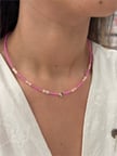 Kalp Boncuk Kolye - Pembe
