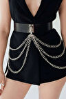 Zincirli Deri Bel Kemer Harness