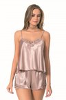 Miss Vizon Saten Babydoll Şort Takımı