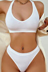 Kadın Beyaz Seamless Tanga Sütyen Takım