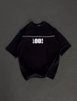 Unisex Bisiklet Yaka Baskılı Oversize TShirt