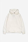 Ekru Basic Oversize Erkek Hoodie