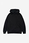 Siyah Basic Oversize Erkek Hoodie