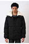 Siyah Erkek Parka Mont