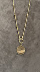 Dorika Toplu Altın Plakalı Kolye
