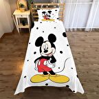 Mickey Mouse Desenli Yatak örtüsü ve yastık kılıfı 2li takımı