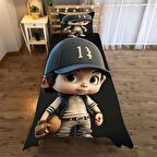 Küçük çocuk Desenli Yatak örtüsü ve yastık kılıfı 2li takımı