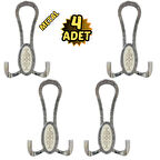 Krom Desenli Vestiyer Portmanto 4 Adet Askılık Metal